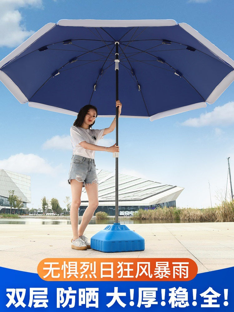 Outdoor Patio Umbrella with UV Protection, Commercial Grade Sunshade for Market Stalls and Gardens