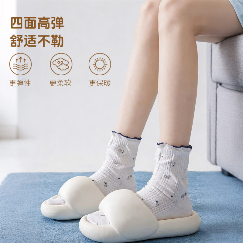 Women's Thin Cotton Breathable Loose Sleep Socks for Summer - Maternity Friendly