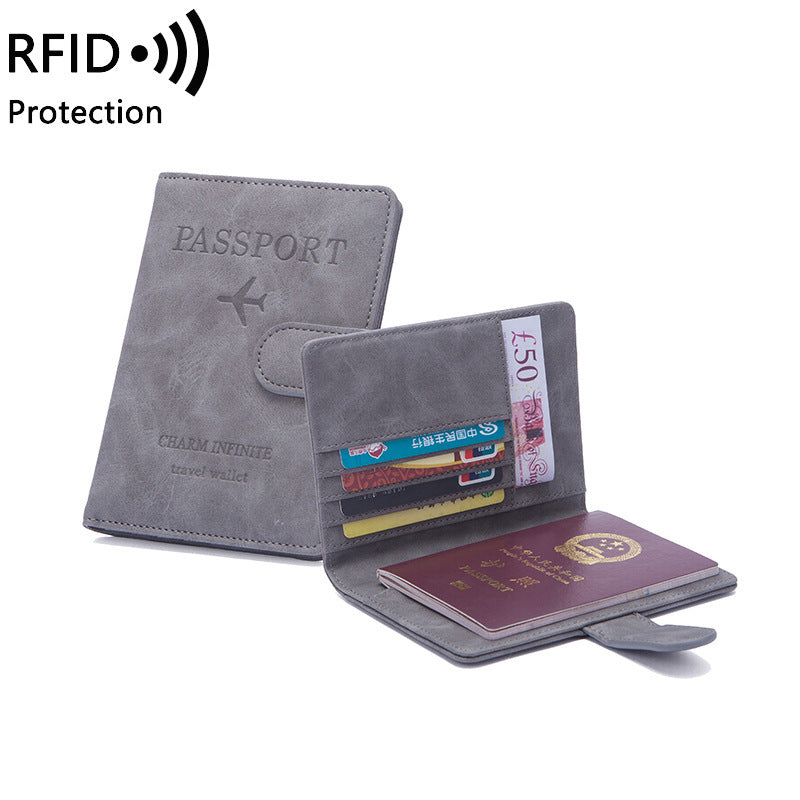 RFID Blocking Travel Passport Holder Wallet, Ultra-thin Multi-functional Document Organizer