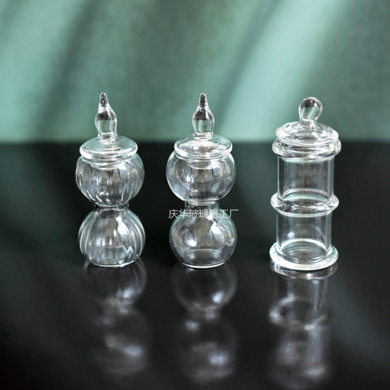 1:12 Scale Dollhouse Miniature Candy Jars with Lids, DIY Food Play Accessories