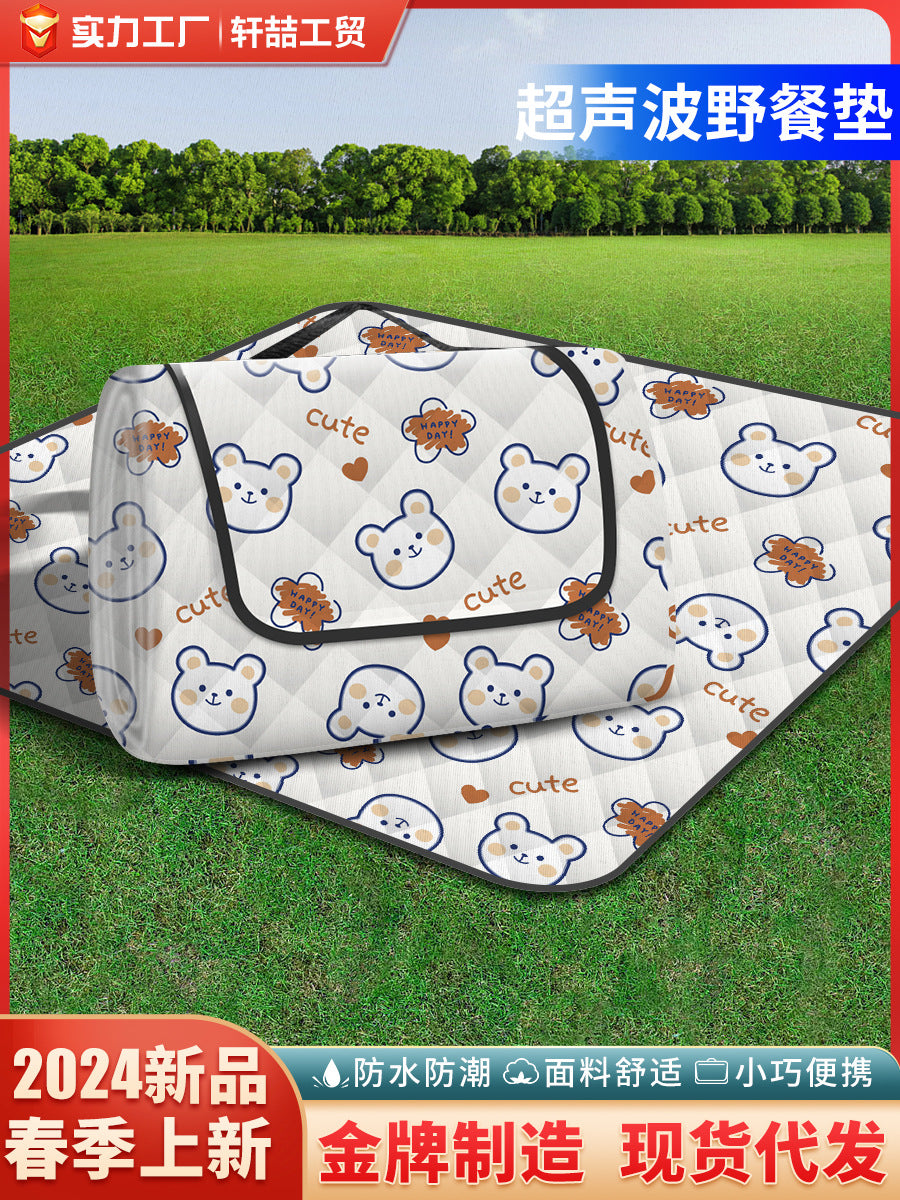 Ultrasonic Waterproof Picnic Blanket for Camping & Outdoor Beach Mat