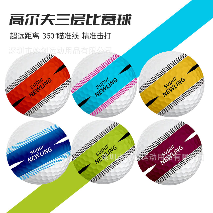 Seamless 360-Degree Alignment Golf Balls, Three-Layer High-Density Competition Putter Balls
