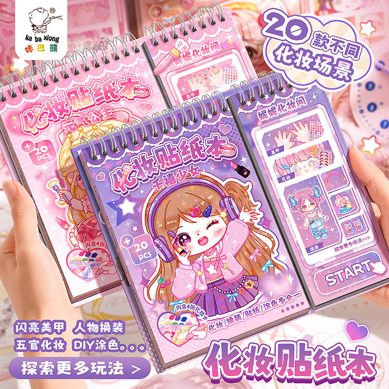 Quiet Book Sticker Playbook for Kids - No-Cut Scene Collage & Decorative Stress Relief Educational Toy for Girls