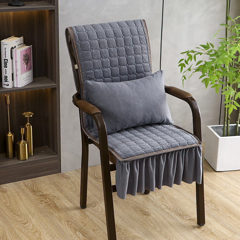 Non-Slip Office Chair Cover with Integrated Cushion, Thickened Boss Chair Protector