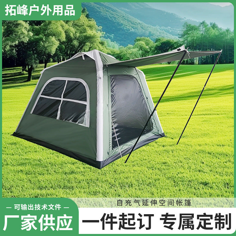 Automatic Inflatable Camping Tent with Canopy and Projection Function for 3-4 People