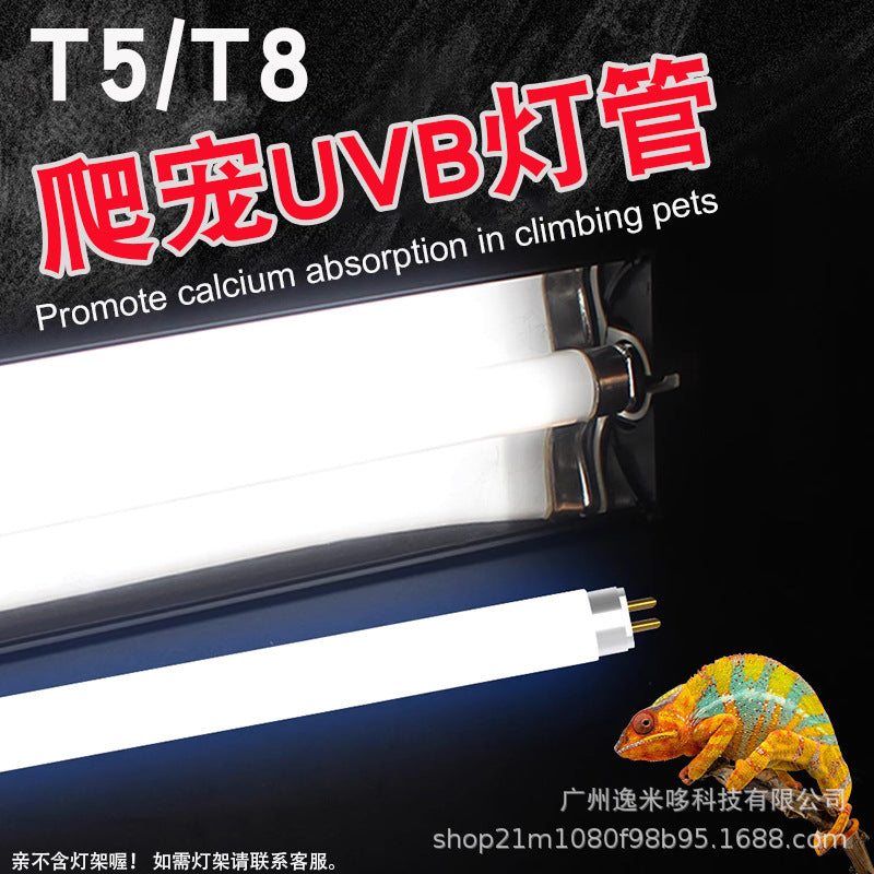 T5 UVB Reptile Light for Tortoises, Lizards, and Succulents, 8W-24W
