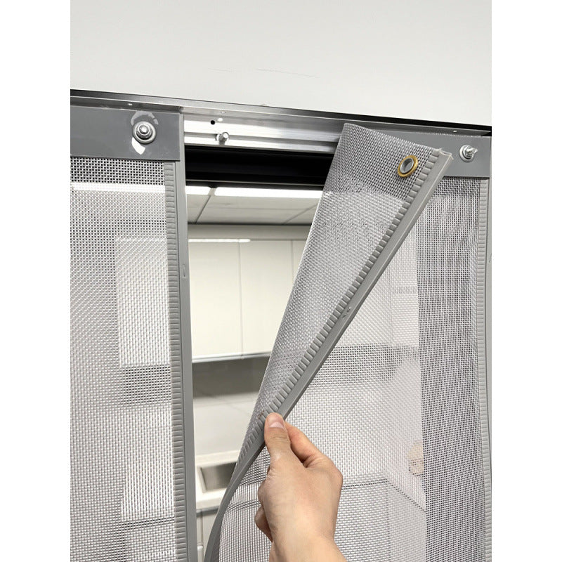 Magnetic Self-Adhesive Screen Door Curtain for Insect Protection and Ventilation