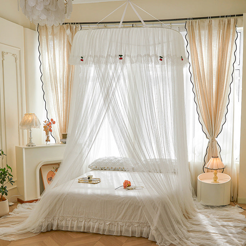 French Princess Dome Mosquito Net Canopy, Foldable Fine Mesh Bed Net
