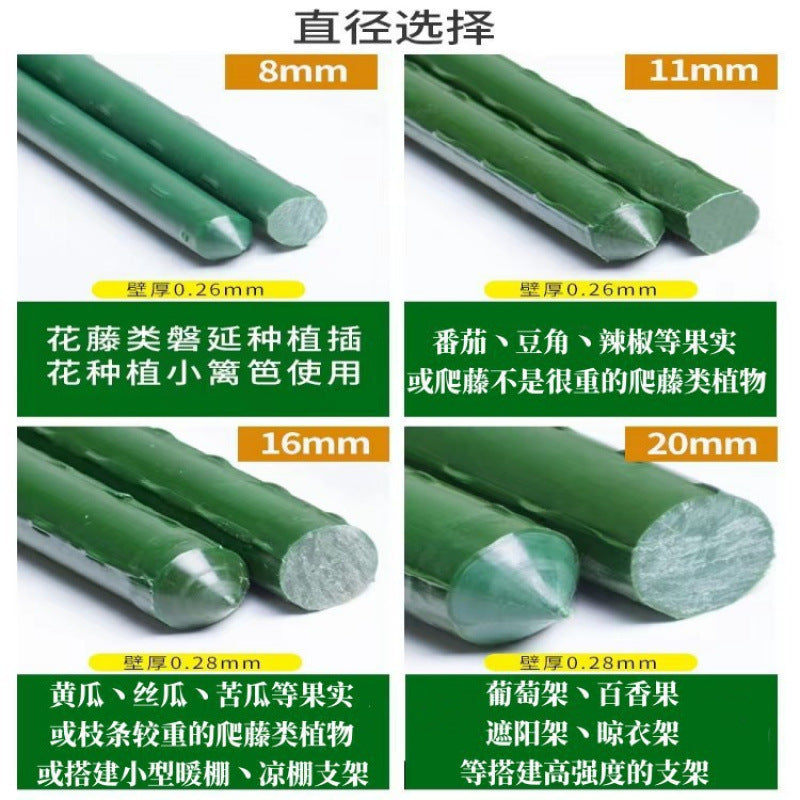 PE Coated Steel Plant Support Stakes for Climbing Vines, Garden Trellis for Vegetables and Flowers