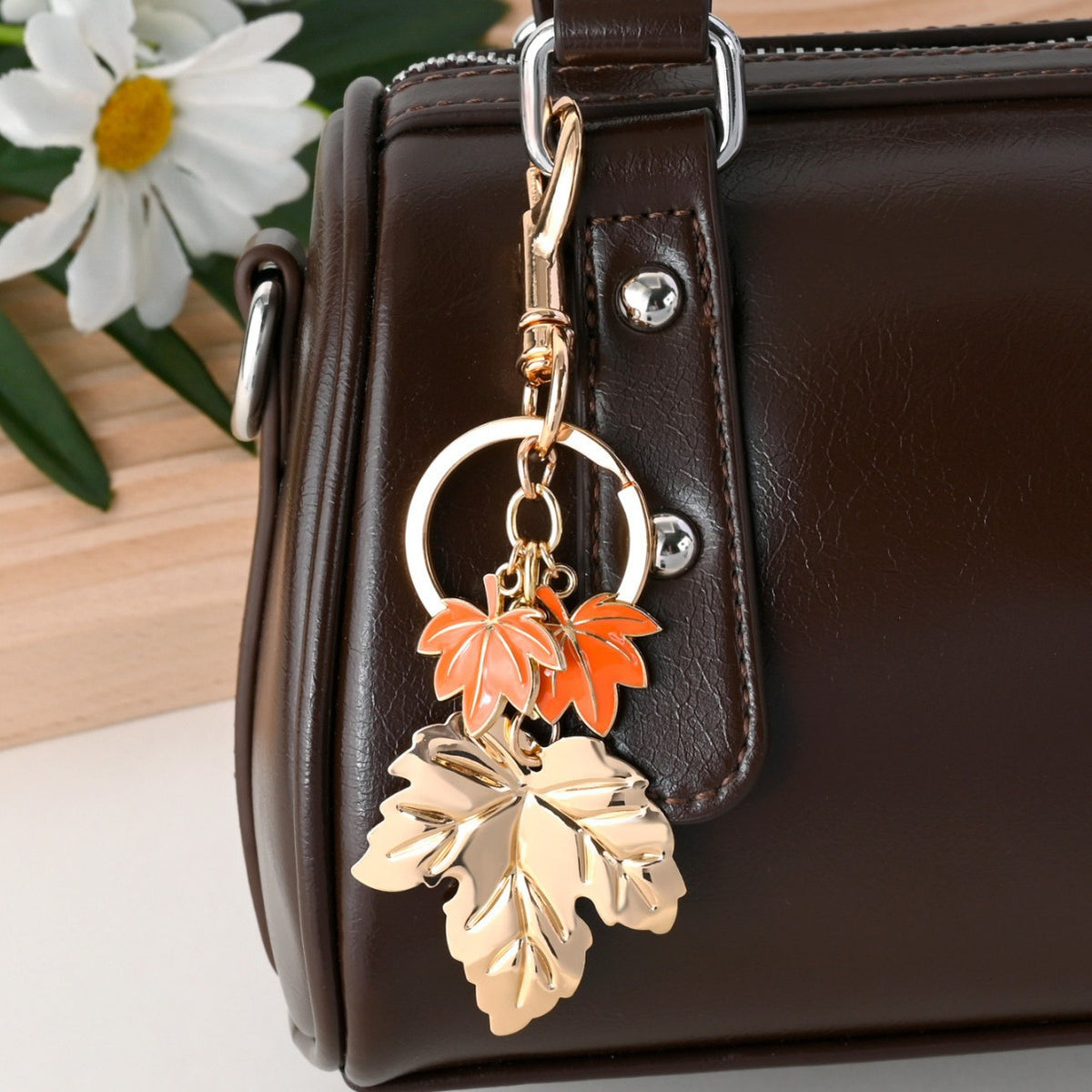 Maple Leaf Keychain Pendant for Bags and Cars, Thanksgiving Gift