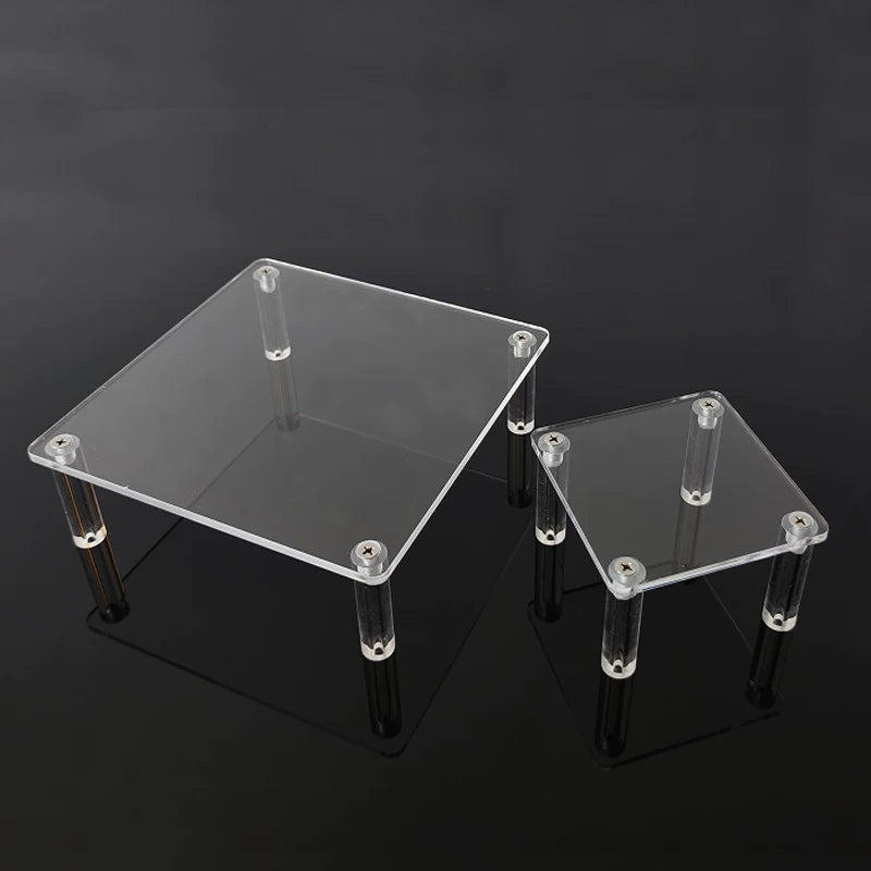 Multifunctional Single-Tier Acrylic Display Riser for Figures and Collectibles