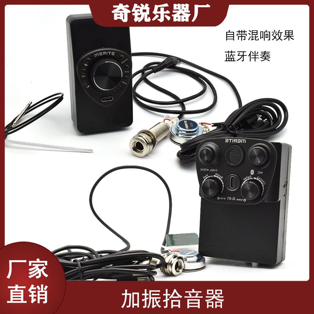 Acoustic Guitar Amplifier with Built-in Reverb, Delay, Chorus, and Bluetooth for Folk and Classical Guitars