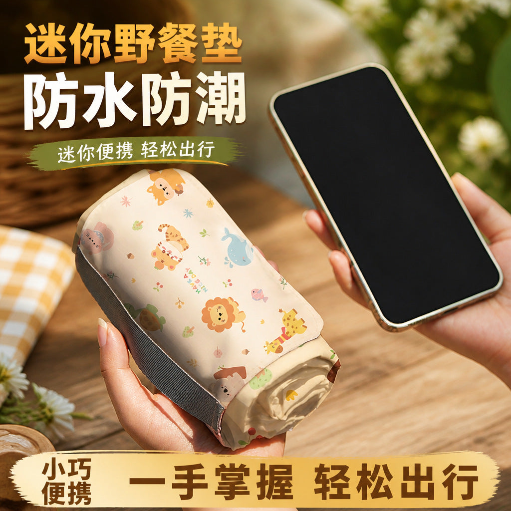 Ultralight Mini Pocket Picnic Blanket Waterproof Outdoor Camping Beach Mat Foldable Ground Sheet