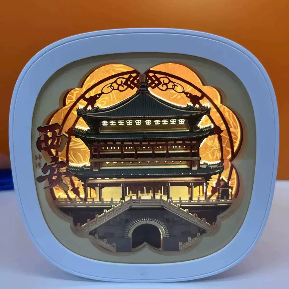 Xi'an Bell Tower Wild Goose Pagoda Drum Tower Paper Carving Lamp Creative Gift