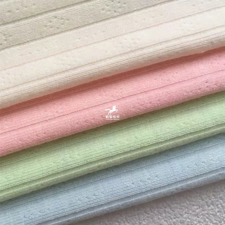 High-Elastic Star Jacquard Rib Knit Fabric for Apparel and DIY Crafts