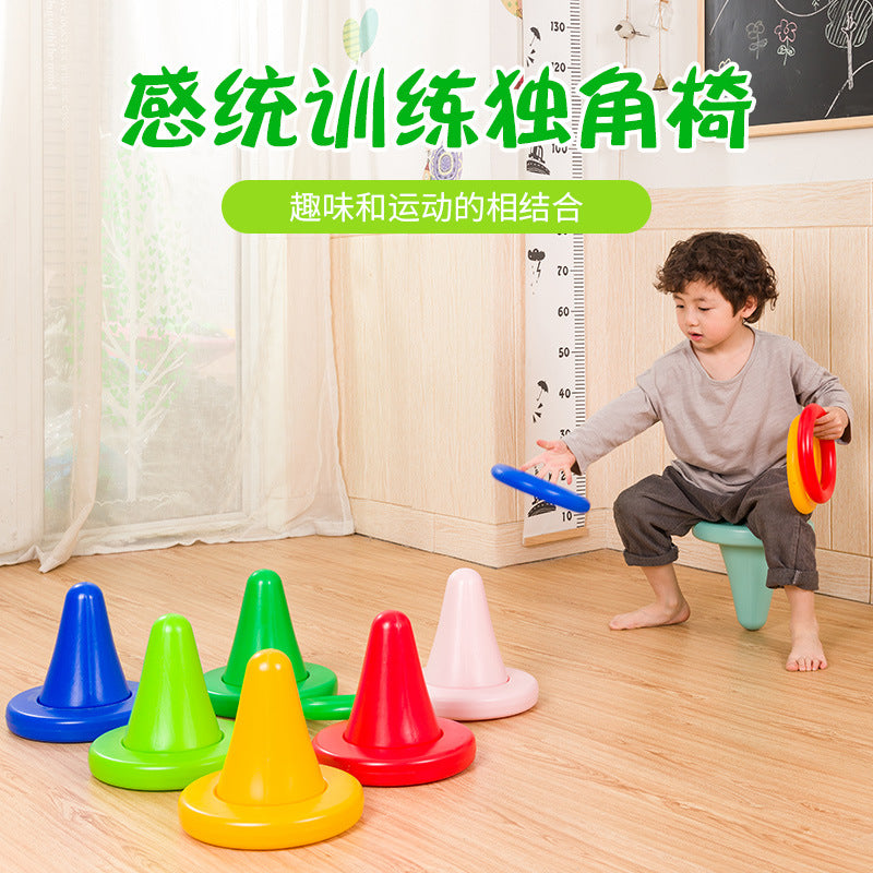 Kids' Sensory Integration Training Unicycle Stool Balance Chair