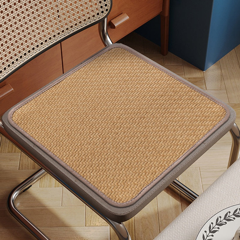 Rattan Mat Seat Cushion for Office Chairs and Stools, Breathable Cooling Pad for Summer