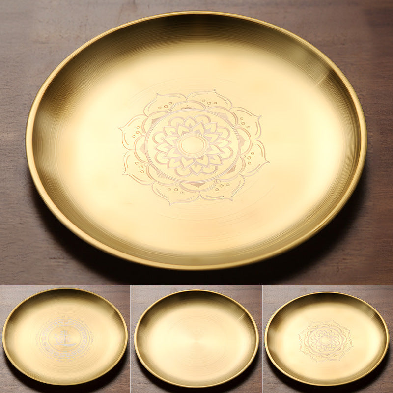 Stainless Steel Offering Tray for Altar Decorations, Fruit, or Incense Burners