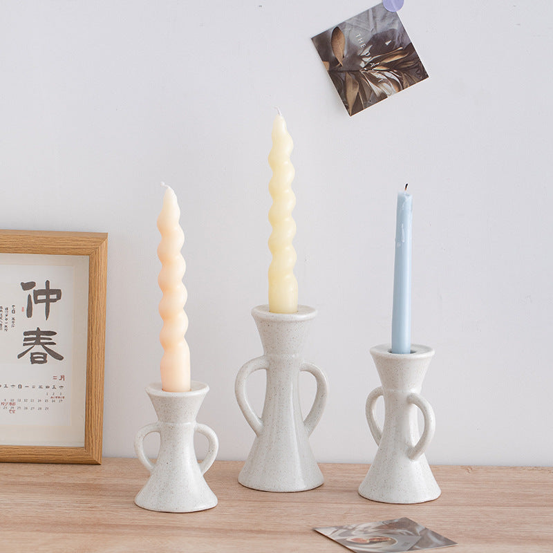 Nordic Ins Style Ceramic Candlestick Holder for Home Decor and Romantic Dinners