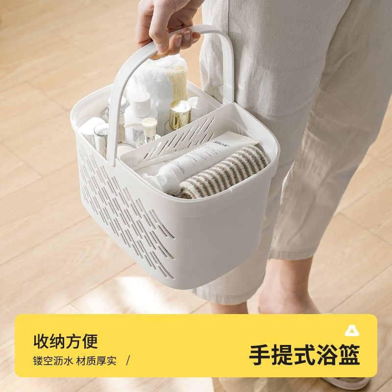 Portable Shower Caddy Basket for Bathroom Dormitory Storage, Dry and Wet Separation
