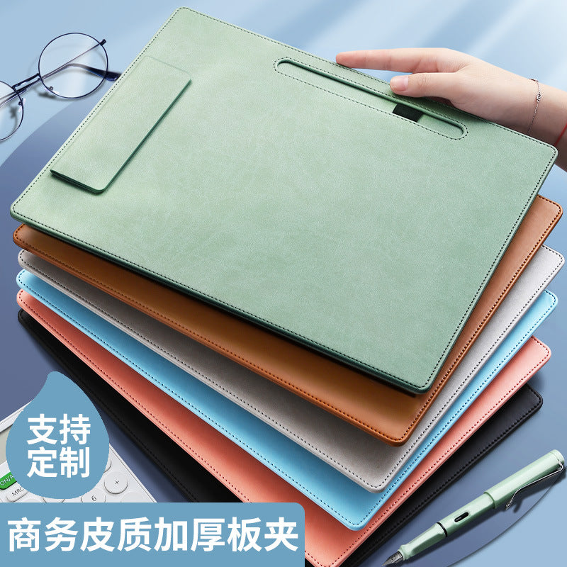 A4 PU Leather Clipboard with Magnetic Closure for Office and Meetings