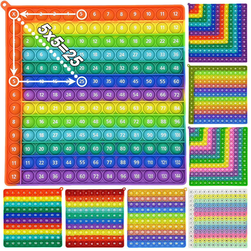 Multiplication Pop Fidget Toy Educational Math Learning Game
