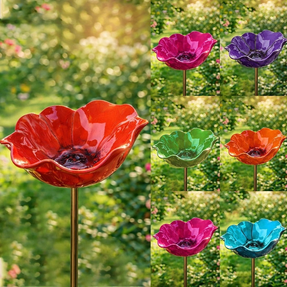 Creative Iron Art Metal Bird Feeder Outdoor Garden Decoration Hummingbird Bee Water Feeder Ornament