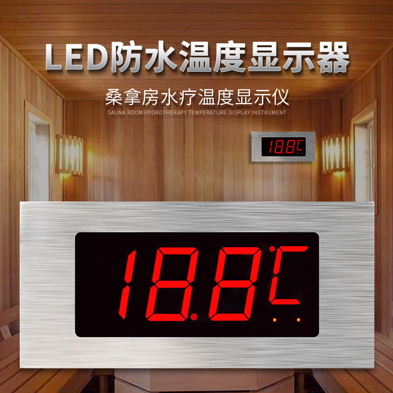 Digital Pool and Spa Thermometer with Waterproof Probe for Bathtubs, Swimming Pools, and Saunas