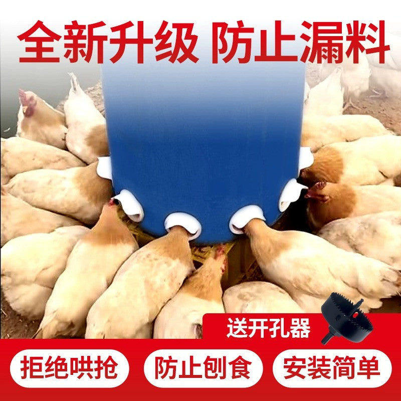 Automatic Poultry Feeder and Waterer for Ducks, Chickens, and Pigeons - Outdoor Waterproof Trough