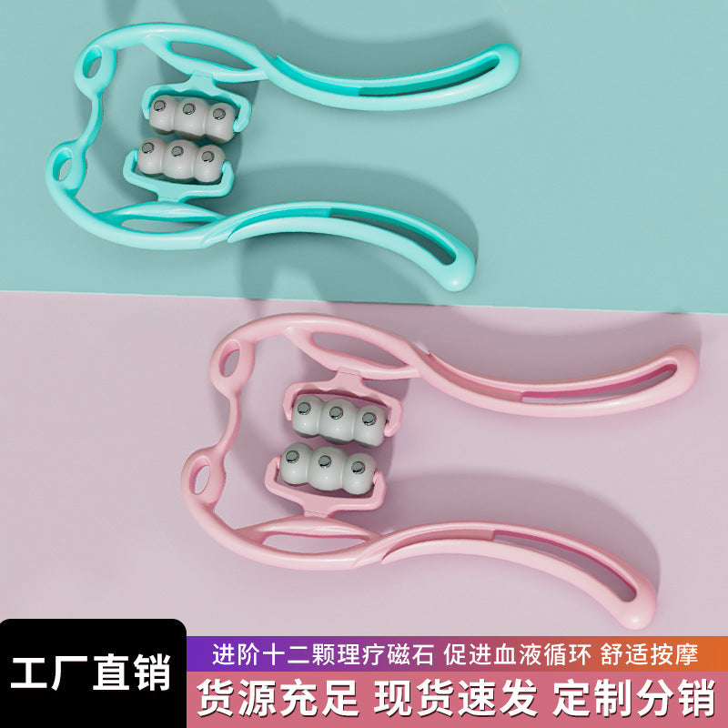 Manual Neck and Shoulder Massager with Magnetic Therapy for Pain Relief