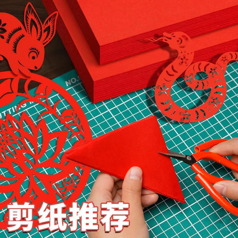 Double-Sided Red Xuan Paper for Chinese Paper Cutting and Crafts