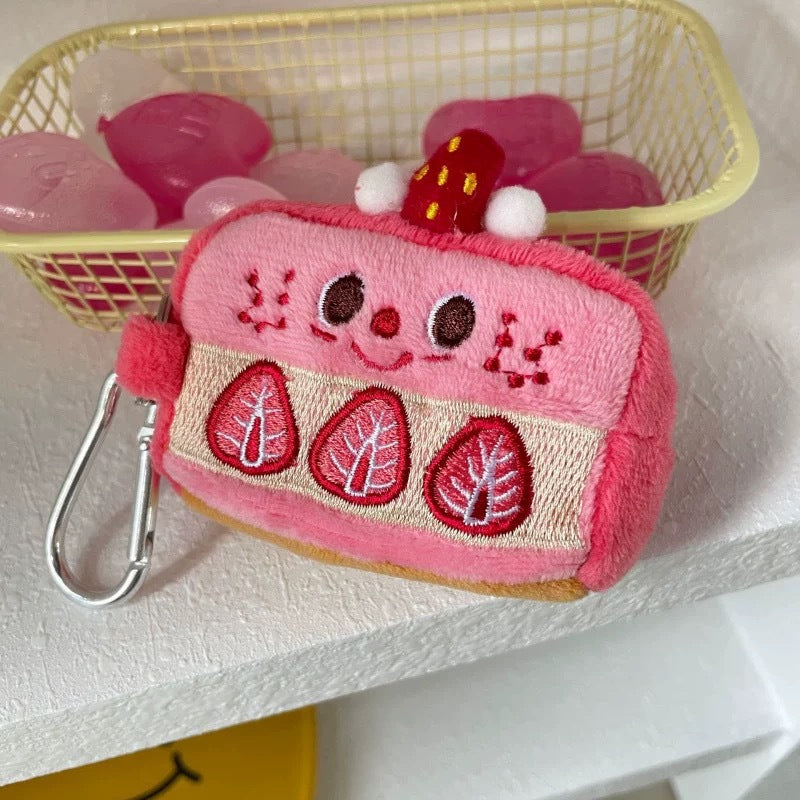 Cute Cartoon Coin Purse Earbud Case with Keychain for AirPods