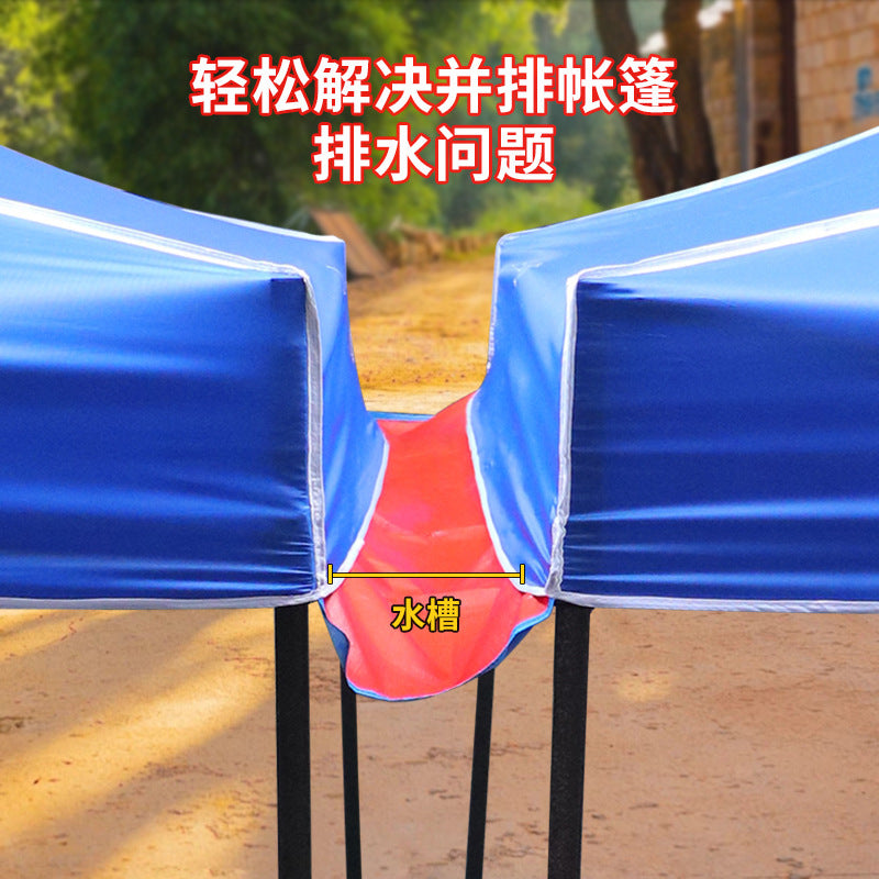 Waterproof Tarp Gutter for Canopy and Awning, Rain Diverter for Outdoor Tents and Market Stalls