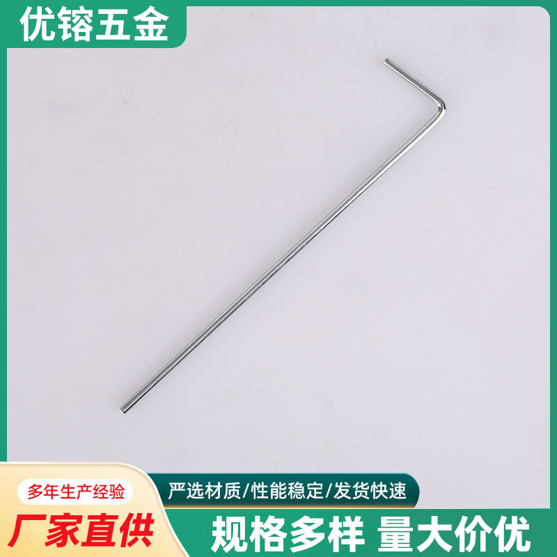 L-shaped Galvanized Iron Tent Stakes for Sand and Wind Resistance
