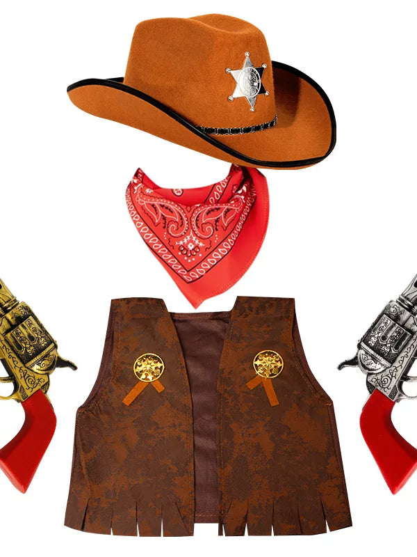 Halloween Cowboy Costume for Adults and Kids - Western Themed Party Outfit