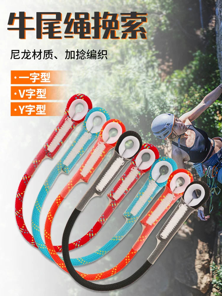 Outdoor Climbing Lanyard Safety Rope for Mountaineering and Rappelling