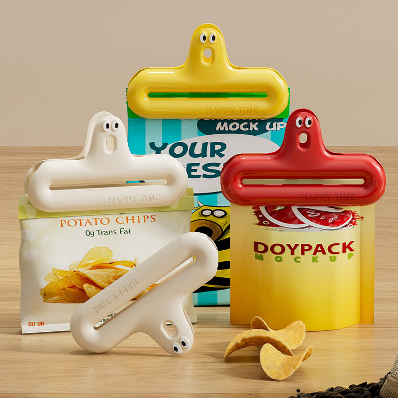 Cartoon Food Bag Sealing Clips for Kitchen Pantry, Moisture-proof Snack Sealers