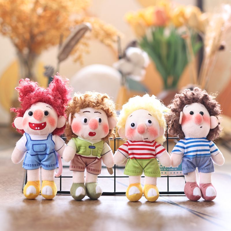 Cute Clown Boy Plush Keychain Doll Bag Charm
