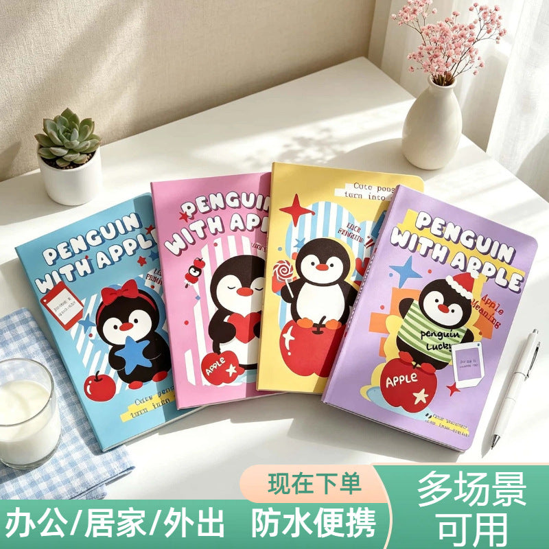 New A5 Cartoon Stitching Notebook Thickened Color Pages Lined Inner Portable Student Learning Office Notebook