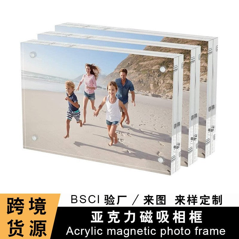 Acrylic Magnetic Photo Frame Display Stand