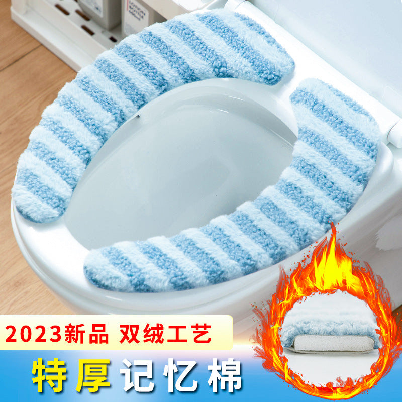 Year of the Horse Plush Toilet Seat Cover, U-Shaped Thickened Adhesive Waterproof Toilet Seat Cushion 2026