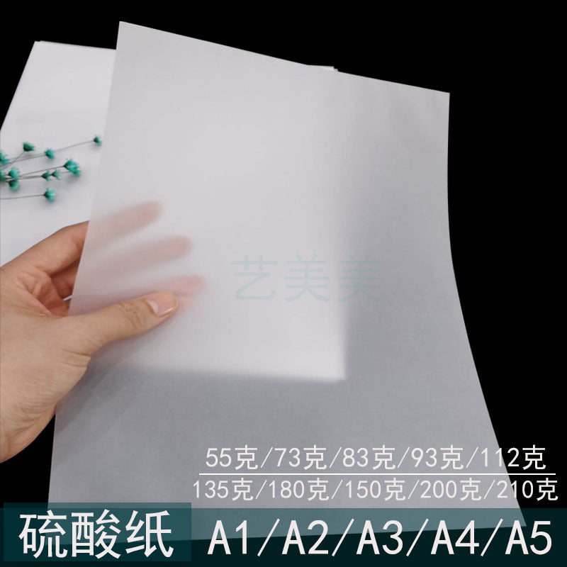 Translucent Vellum Paper for Tracing, Printing, and Crafts - A2, A3, A4 Sizes