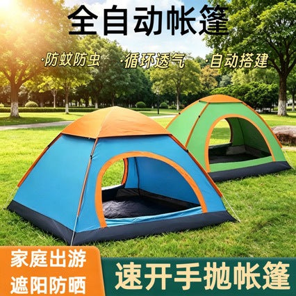 Automatic Pop-Up Camping Tent for 3-4 People, Waterproof UV Protection, Portable, No Assembly Required