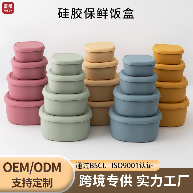 Collapsible Silicone Food Storage Container for Camping and Microwave Use