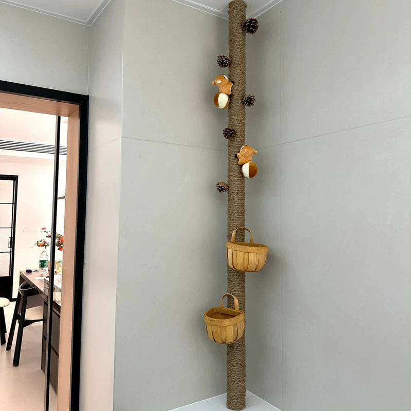 Decorative Rope Kit for Concealing Pipes with Squirrel & Pinecone Ornaments
