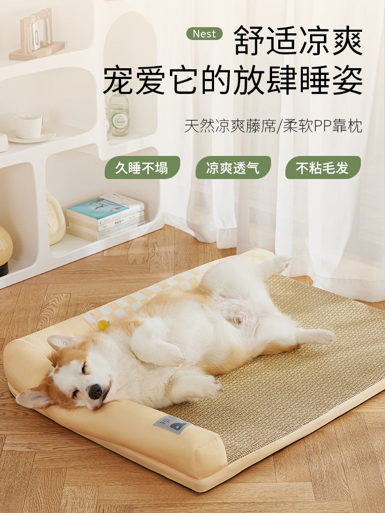 Pet Cooling Mat for Dogs and Cats, Summer Breathable Ice Pad for Kennels and Beds, All Seasons