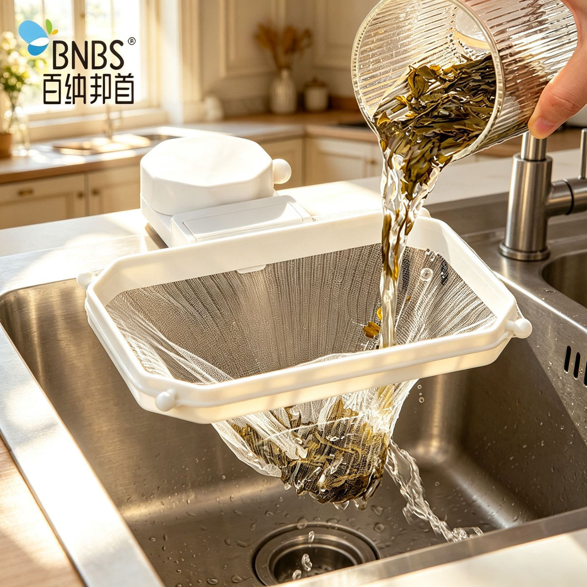 Sink Drain Rack with Suction Cup for Kitchen Waste Filtering