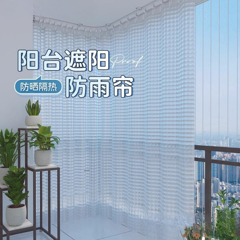 Outdoor Transparent Windproof Dustproof Waterproof Thermal Insulated Balcony Curtain