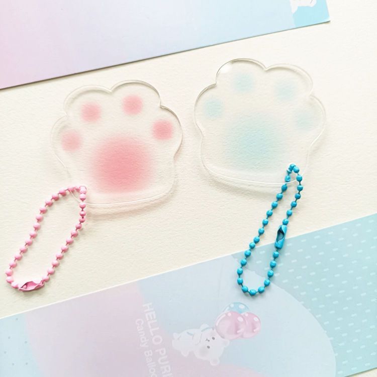 Acrylic Guka Keychain Blanks with Chain for DIY Crafts