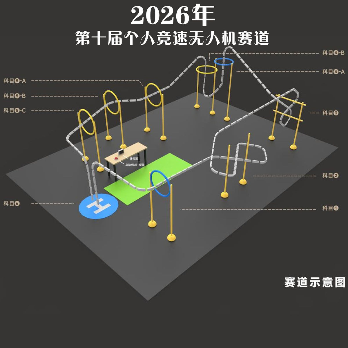 Drone Racing Gate, Obstacle Course Training Kit for FPV Drone Racing, Individual Competition Practice Gate for Teenagers